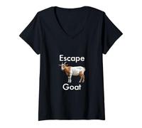 Mujer Chivo Expiatorio Humor Animal Cita Chistosa De Isla Del Amor Camiseta Cuello V