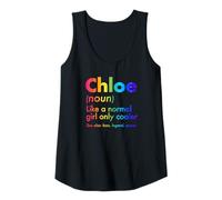 Mujer Chloe como Una Chica Normal Solo Cooler Queen Nombre Camiseta sin Mangas