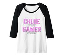 Mujer Chloe Gamer Girl Disfraz de Halloween para Gen Z Gaming Chloe Camiseta Manga Raglan