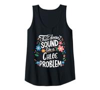 Mujer Chloe Personalized Cute Flower Girls Chloe Name Camiseta sin Mangas