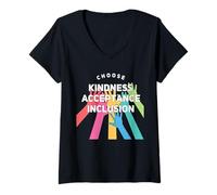 Mujer Choose Kindness Acceptation Inclusion Orange Unity Day Camiseta Cuello V
