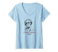 Mujer Chopin Mood Funny Classical Music Frederic Chopin Gafas de Sol Camiseta Cuello V