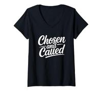 Mujer Chosen and Called Camiseta Cuello V