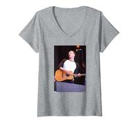 Mujer Chris Martin De Coldplay Live X&Y Fix You por Andy Willsher Camiseta Cuello V