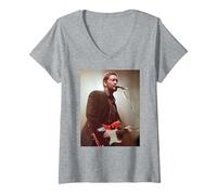 Mujer Chris Rea 1991 Auberge en Busca de la era del Verano Camiseta Cuello V