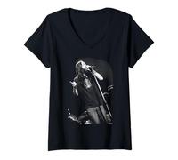 Mujer Chris Robinson The Black Crowes Banda de Rock en Vivo Andy Willsher Camiseta Cuello V