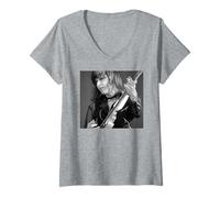 Mujer Chrissie Hynde The Pretenders Live, estaré a tu Lado 1994 Camiseta Cuello V