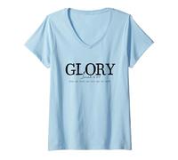 Mujer Christian Bible Verse Collection, Glory Isaiah Camiseta Cuello V