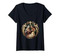 Mujer Christian Faith and Love, Harmony and Spiritual Connection Camiseta Cuello V