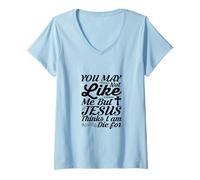 Mujer Christian Faith and Love, Harmony and Spiritual Connection Camiseta Cuello V
