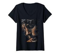 Mujer Christian Religious Believe Blessed Faith God Bible Verse Camiseta Cuello V