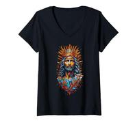 Mujer Christian Religious Believe Blessed Faith God Bible Verse Camiseta Cuello V