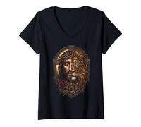Mujer Christian Religious Believe Blessed Faith God Bible Verse Camiseta Cuello V