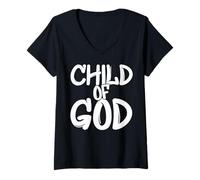 Mujer Christian Shirts For Men God Child of Jesus Fate Shirt Camiseta Cuello V