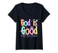 Mujer Christian Shirts For Women God Is Good Jesus Bible T-Shirt Camiseta Cuello V