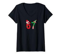 Mujer Christmas 6 7 Santa Says 67 Christmas Six Seven Reindeer 6-7 Camiseta Cuello V