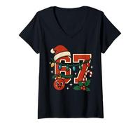 Mujer Christmas 67 Meme for Meme Lovers Funny Six Seven for Kids Camiseta Cuello V