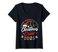 Mujer Christmas Crew 2025 Making Memories Together Matching Family Camiseta Cuello V