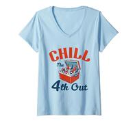 Mujer Christmas in July - Fun Family Beach Vacation Summer Xmas Camiseta Cuello V