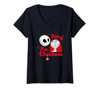 Mujer Christmas The Nightmare Before Christmas Camiseta Cuello V