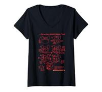 Mujer Chuck E. Cheese How To Draw Chuck E. Retro Tutorial Poster Camiseta Cuello V