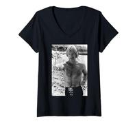 Mujer Chuck Norris Actor Camino del Caminante Dragón Texas Ranger Camiseta Cuello V