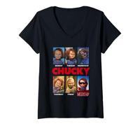 Mujer Chucky Days of The Week Moods Camiseta Cuello V