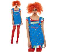 Mujer Chucky Disfraz Niños Jugar Halloween con Licencia Disfraz Mono