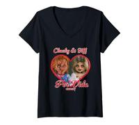 Mujer Chucky & Tiff por Vida Heart Camiseta Cuello V