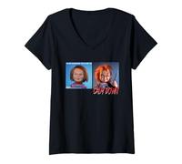 Mujer Chucky When Someone Tells Me To Calm Down Meme Camiseta Cuello V