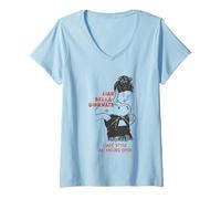 Mujer Ciao Bella Giornata Cafe Style abierto todo el horario Camiseta Cuello V