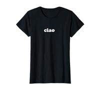Mujer Ciao Lindo Moderno Italiano Estética Minimal Amor Juego De Palabras Camiseta