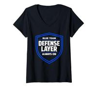Mujer Ciberseguridad Ciberseguridad Hacker Ético Seguridad TI Camiseta Cuello V