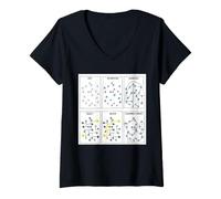 Mujer Ciencia de Datos Conocimiento Gráfico Analítica Proceso Humor Camiseta Cuello V