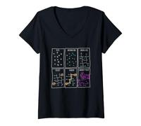 Mujer Ciencia de Datos Conocimiento Gráfico Analítica Proceso Humor Camiseta Cuello V