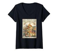 Mujer Cinco de Mayo Batalla de Puebla 1862 México Camiseta Cuello V