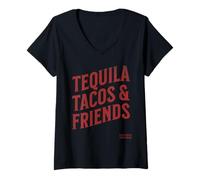 Mujer Cinco De Mayo, Funny Tequila Tacos & Friends Mexican Fiesta Camiseta Cuello V