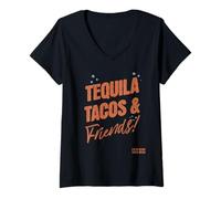 Mujer Cinco De Mayo, Funny Tequila Tacos & Friends Mexican Fiesta Camiseta Cuello V