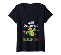 Mujer Cinco de Mayo - Holy Guacamole Its Mexican Fiesta Time Camiseta Cuello V