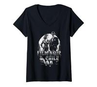 Mujer Cine del Estilo del Cine del Cine del Cine de la Vendimia Película Negra Camiseta Cuello V