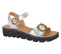 Mujer Cipriata Sandalias Halter Espalda Detalle Hebilla Cuña Verano Mimi Relleno