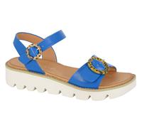 Mujer Cipriata Sandalias Halter Espalda Detalle Hebilla Cuña Verano Mimi Relleno