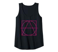 Mujer Círculo geométrico Cuadrado triángulo Formas líneas Arte Envejecido Camiseta sin Mangas