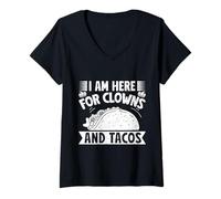 Mujer Circus Graphic Aquí Para Artistas De Circus Circus De Clowns Camiseta Cuello V