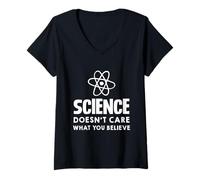 Mujer Cita a la Ciencia no le Importa lo Que Crees Camiseta Cuello V