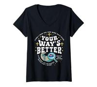 Mujer Cita Cristiana Jehová Jireh Señor Tu Camino es Mejor Camiseta Cuello V