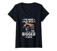 Mujer Cita de Camiones Más Que Jugando con él Cuanto más Grande se Pone Camiseta Cuello V