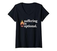Mujer Cita de filósofo estoico Motivacional estoicismo epicteto Camiseta Cuello V