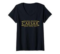 Mujer Cita de Julio César Historia Romana Antigua Camiseta Cuello V