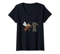 Mujer Cita de Shakespeare Little Fierce Midsummer Night Dream Camiseta Cuello V